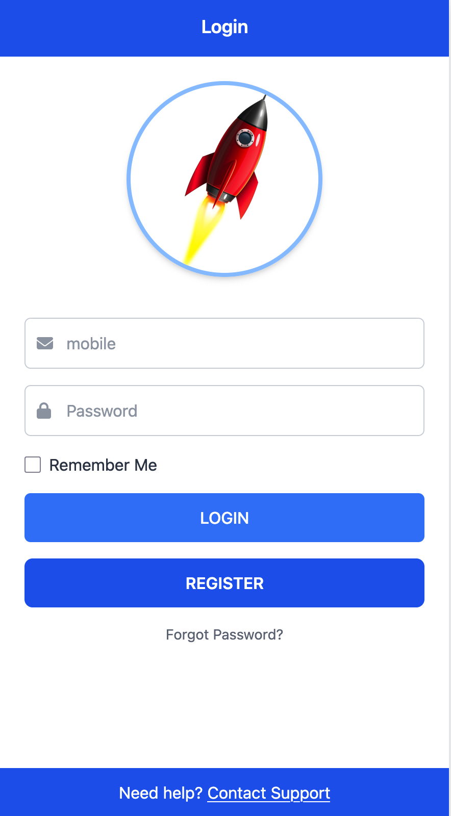 Login Screen